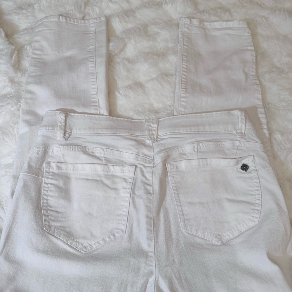 Democracy “Ab”solution White Straight Leg Jeans Sz 12 - Picture 6 of 7